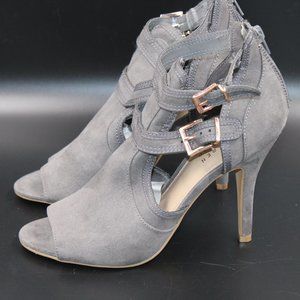 LC Lauren Conrad Sweetheart Women's High Heels - Gray Suede - Size 9M